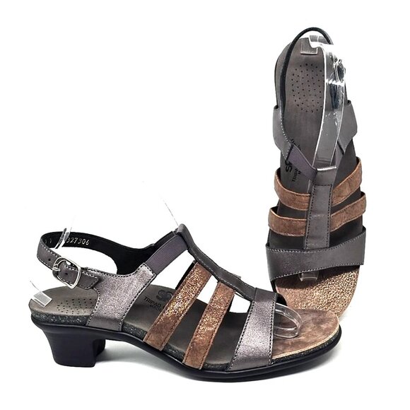 SAS Tripad Allegro Leather Strappy Comfort Sling Back Sandals Women's Size 10N - Picture 1 of 12